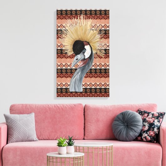 coole afrikanische Vogelkunst Leinwanddruck (Insitu (Wohnzimmer))