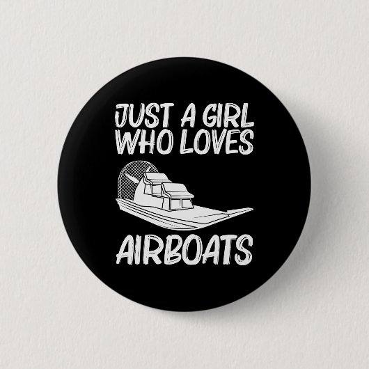 Coole Airboat-Geschenke für Mädchen Mutter Airboat Button (Vorderseite)