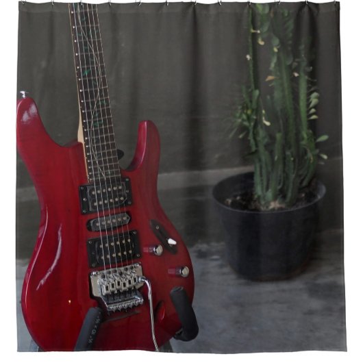 Coole akustische Gitarre Duschvorhang (Vorderseite)