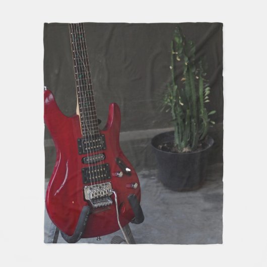 Coole akustische Gitarre Fleecedecke (Vorderseite)