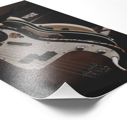 Coole akustische Gitarre Fotodruck (Ecke)