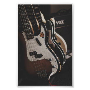 Coole akustische Gitarre Fotodruck