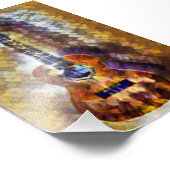 Coole akustische Gitarre Fotodruck (Ecke)