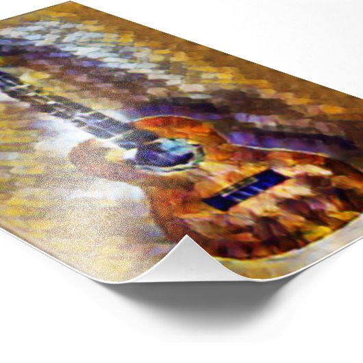 Coole akustische Gitarre Fotodruck (Ecke)
