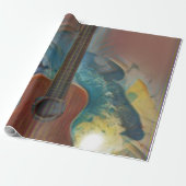 Coole akustische Gitarre Geschenkpapier (Ungerollt)