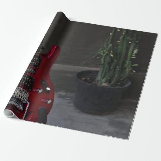 Coole akustische Gitarre Geschenkpapier (Ungerollt)