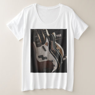 Coole akustische Gitarre Große Größe T-Shirt