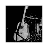 Coole akustische Gitarre Gummistempel (Prägung)