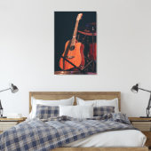 Coole akustische Gitarre Leinwanddruck (Insitu (Schlafzimmer))