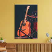 Coole akustische Gitarre Leinwanddruck (Insitu (Wohnzimmer))