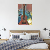 Coole akustische Gitarre Leinwanddruck (Insitu (Schlafzimmer))
