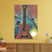 Coole akustische Gitarre Leinwanddruck (Insitu (Wohnzimmer))
