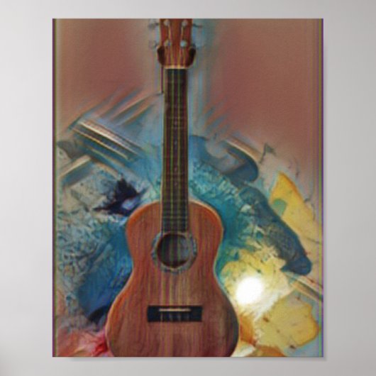 Coole akustische Gitarre Poster (Vorne)