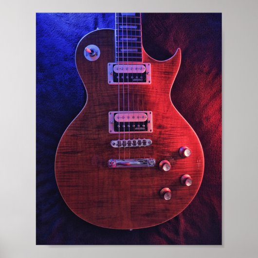 Coole akustische Gitarre Poster (Vorne)