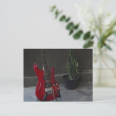 Coole akustische Gitarre Postkarte (Stehend Vorderseite)
