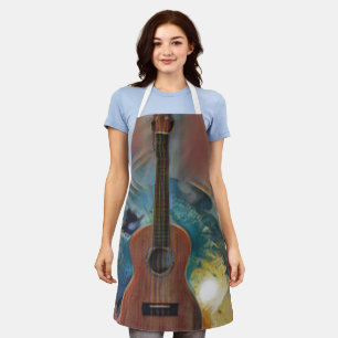 Coole akustische Gitarre Schürze