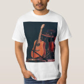 Coole akustische Gitarre T-Shirt (Vorderseite)