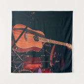 Coole akustische Gitarre Wandteppich (Vorderseite (Horizontal))
