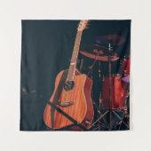 Coole akustische Gitarre Wandteppich (Vorderseite)