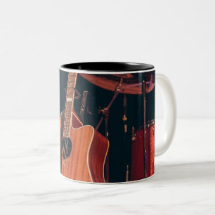 Coole akustische Gitarre Zweifarbige Tasse