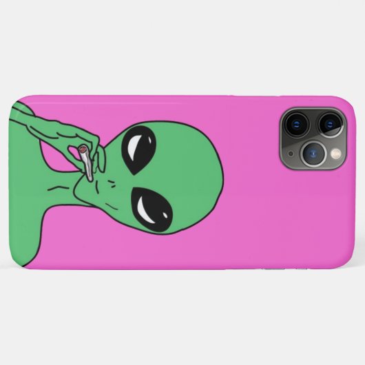Coole Alien , Funny Ufo , Alien Rauchen Case-Mate iPhone Hülle (Rückseite (Horizontal))