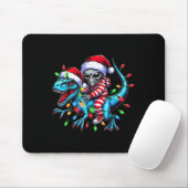 Coole Alien Riding T-rex Dinosaur Weihnachtsfamili Mousepad (Mit Mouse)