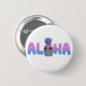 Coole Aloha-Ananas Button (Vorne & Hinten)