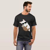 Coole Alpaca mit Sonnenbrille und Sloth Llama Slot T-Shirt (Vorne ganz)