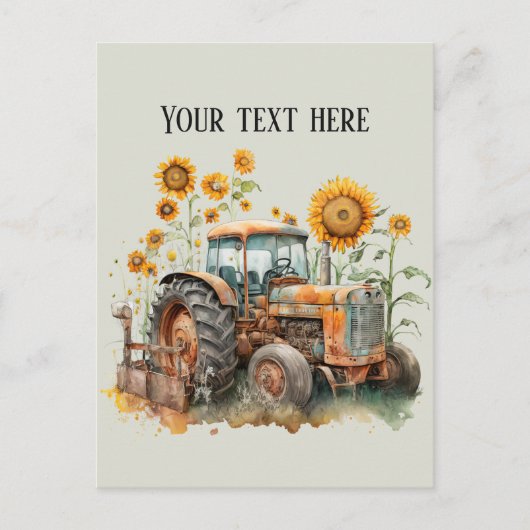 Coole alte Bauer-Traktor hinzufügen Postkarte (Vorderseite)