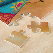 Coole alte Dame in Dreadlocks Hippie-Frau Puzzle (Seite)