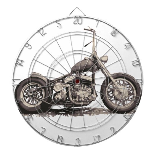 Coole alte Motorrad Dartscheibe (vorne)