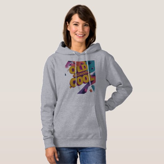 Coole Alte Schule Hoodie (Vorne ganz)