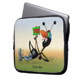 Coole Ameise - Laptop-Hülse Laptopschutzhülle (Vorderseite Links)