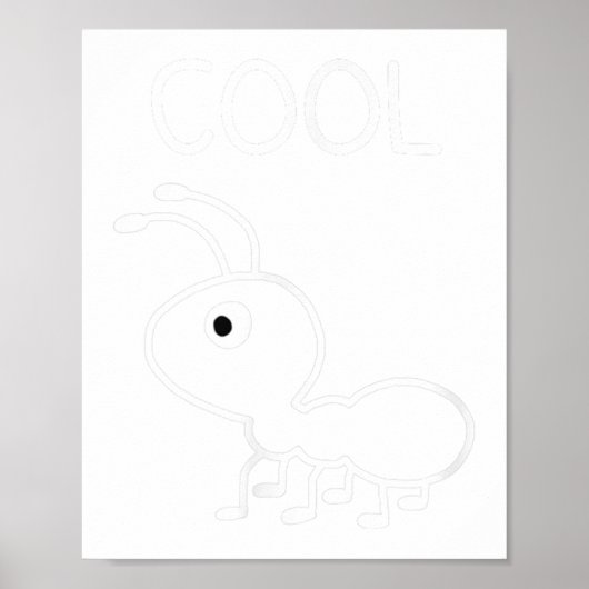 Coole Ameise, Wortspiele, Lustig, Witze, Sarkastis Poster (Vorne)
