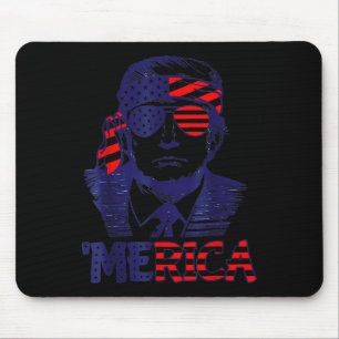 Coole Amerika Trump glücklich 4. Juli Trump Amerik Mousepad