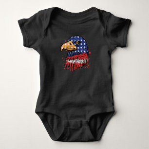 Coole amerikanische Flagge Eagle Art - US-Flagge Baby Strampler