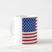 Coole amerikanische Flagge Kaffeetasse (Vorderseite Links)