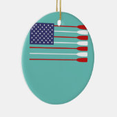 Coole amerikanische Flagge Rudern Oar Funny Paddle Keramik Ornament (Rechts)