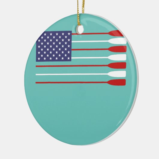 Coole amerikanische Flagge Rudern Oar Funny Paddle Keramik Ornament (Links)