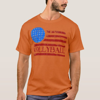 Coole amerikanische Flagge Volleyball Geschenk Pri T-Shirt