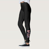 coole amerikanische Flagge zeigt schwarze Leggings (Links)