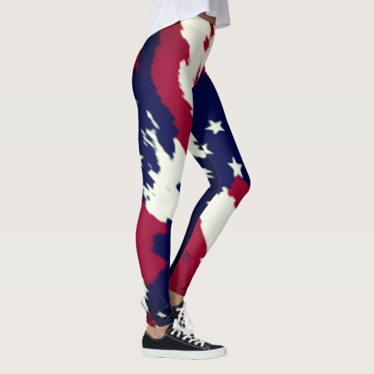 Coole amerikanische Flaggen-Leggings Leggings (Rechts)