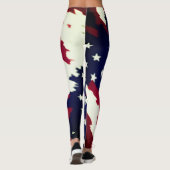 Coole amerikanische Flaggen-Leggings Leggings (Rückseite)