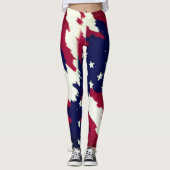 Coole amerikanische Flaggen-Leggings Leggings (Vorderseite)