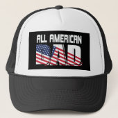 Coole amerikanische Vater Wortart Truckerkappe (Vorderseite)