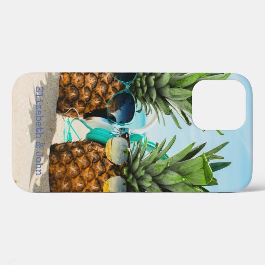 Coole Ananas am Strand Case-Mate iPhone Hülle (Rückseite (Horizontal))