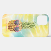 Coole Ananas, Aquarellenbogen-Gefärbte Krawatte Case-Mate iPhone Hülle (Rückseite (Horizontal))