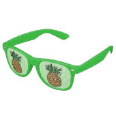 Coole Ananas Augen Funny Lime Green Summer Partybrille (Schrägansicht)