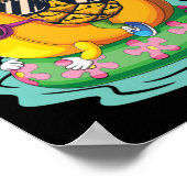 Coole Ananas Banana Sommerurlaub Entspannung Poster (Ecke)