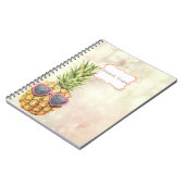 Coole Ananas, Bokeh Notizblock (Linke Seite)